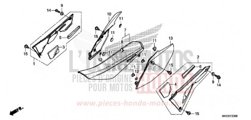 SIEGE/COUVERCLE LATERAL CRF450RXL de 2020